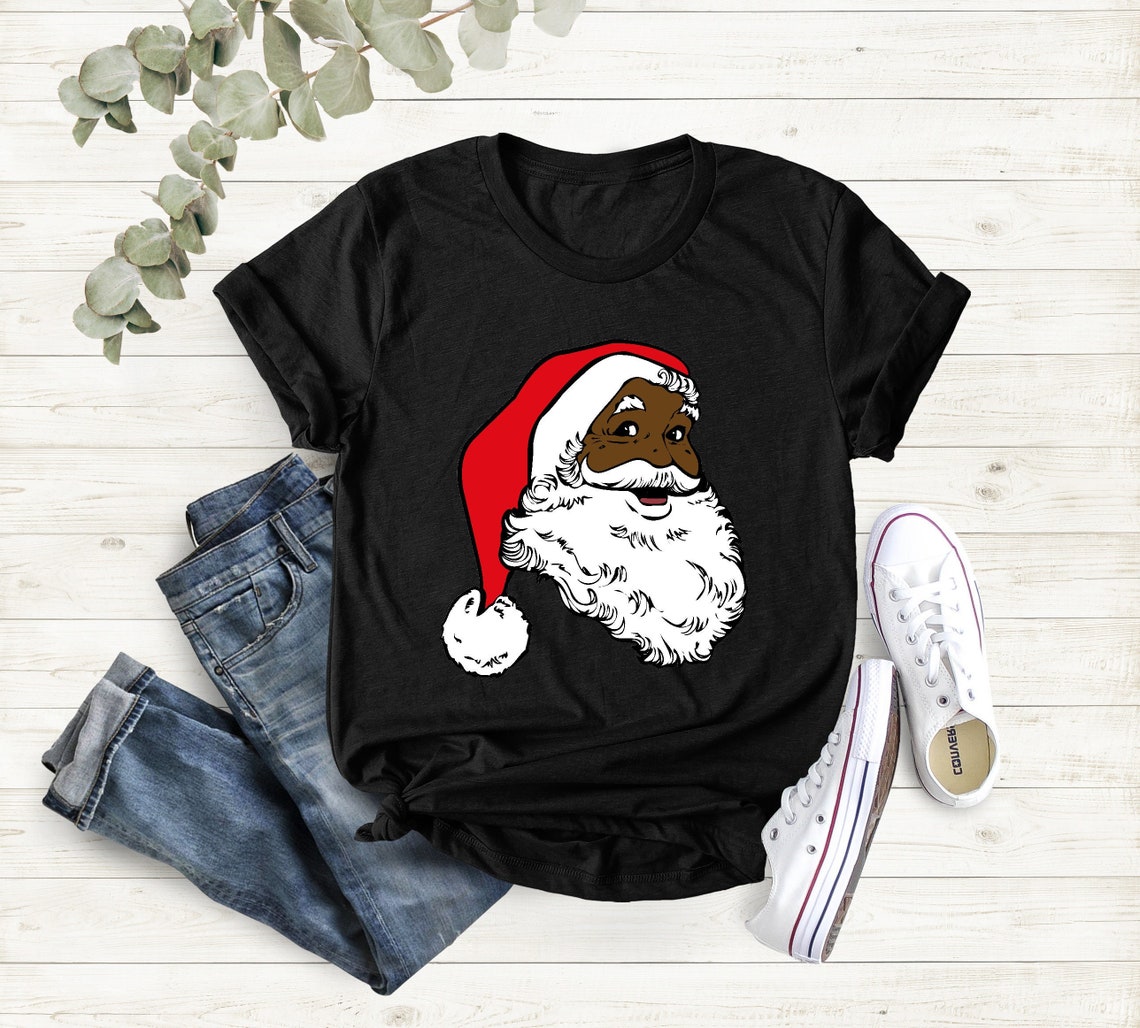 Black Santa Claus Shirt, Black Santa Claus Tee