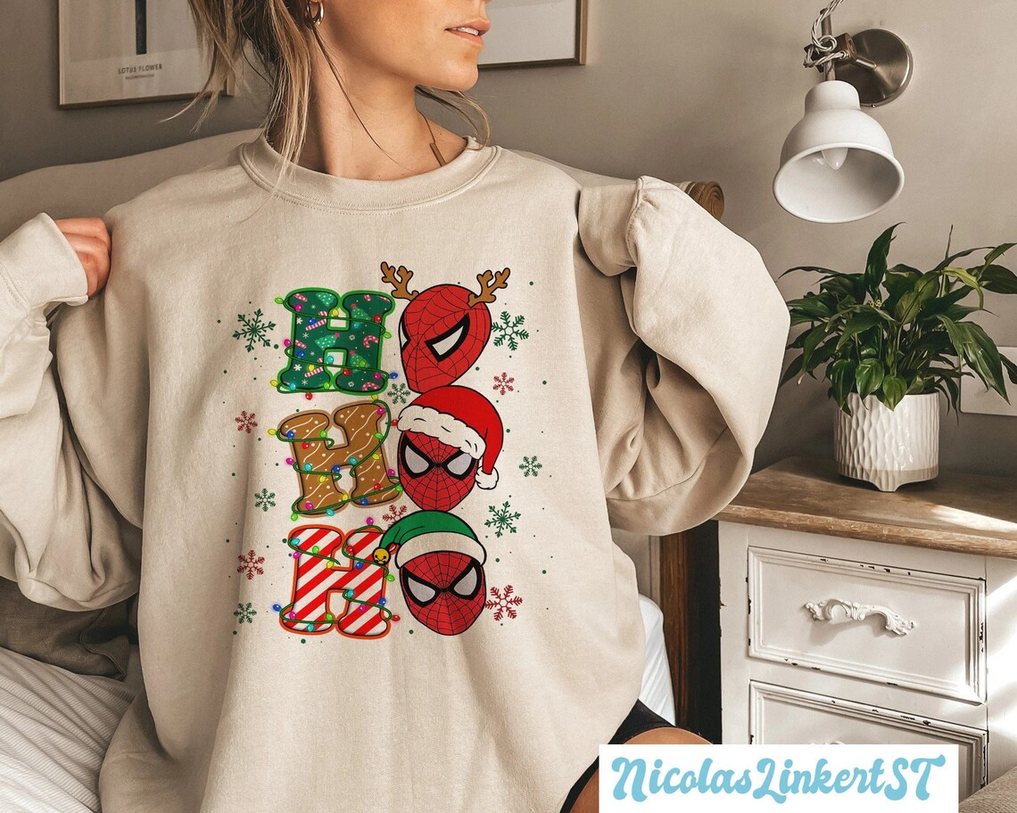 Spiderman Logo Back And White Ugly Christmas Sweater - Roostershirt