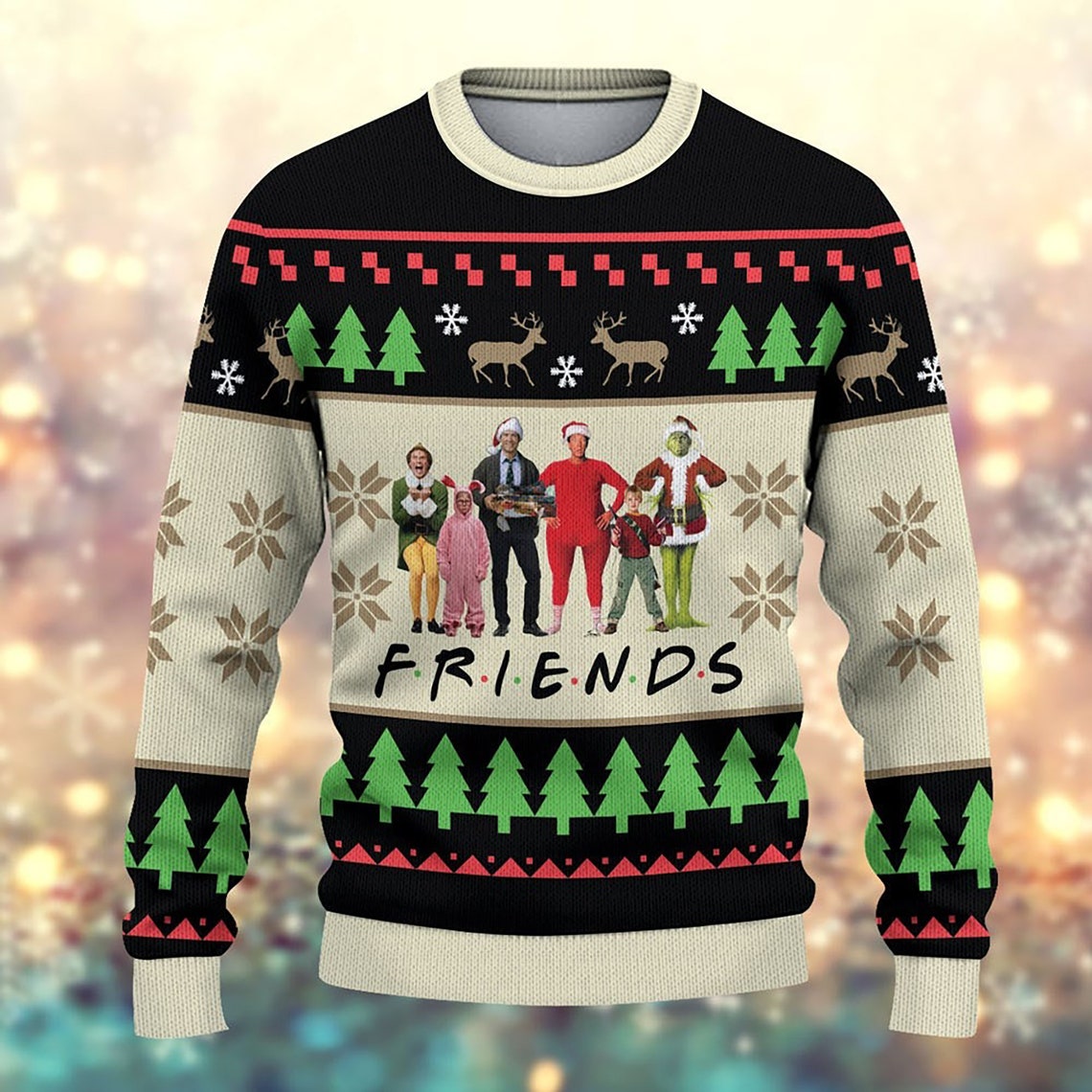 Funny Friends Christmas Movies Sweater