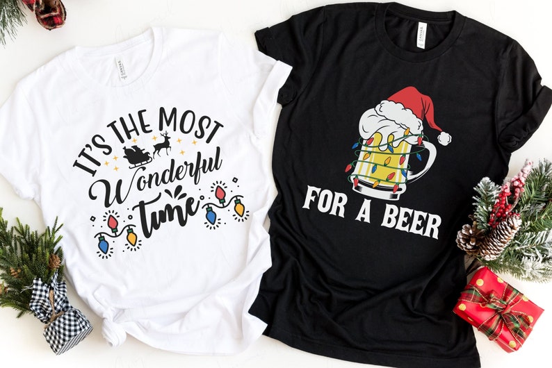 Christmas Couples Shirts, It's the Most Wonderful Time, For a Beer
