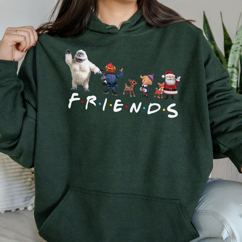 Christmas Friends Characters Sweatshirt, Funny Character Friends Shirt