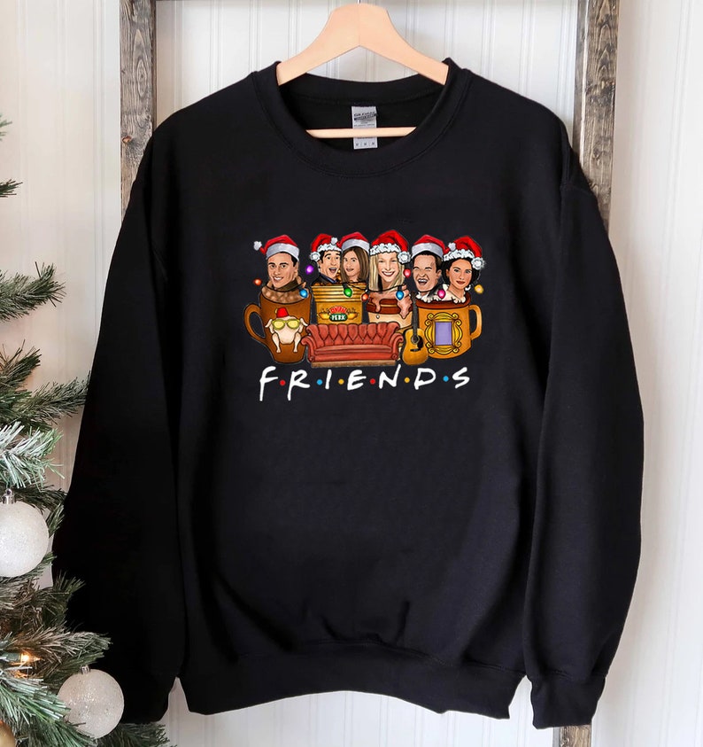 Friends Christmas Movie Sweatshirt, Friends Characters Christmas Shirt