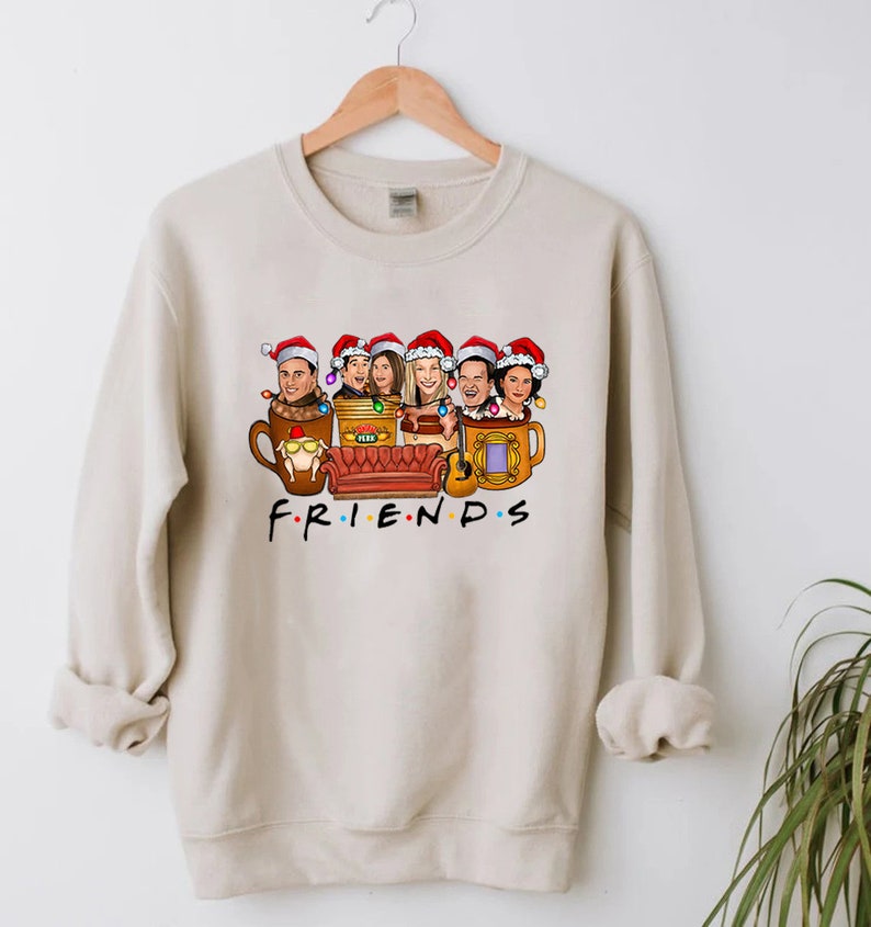 Friends Christmas Movie Sweatshirt, Friends Characters Christmas Shirt
