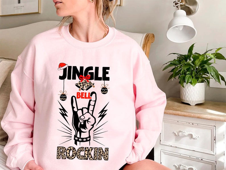 Jingle Rockin Sweatshirt, Christmas Rock