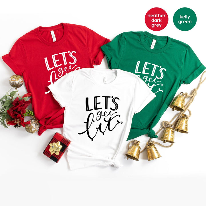 Let's Get Lit Shirt, Vocation Shirt, Ladies Christmas Shirt, Christmas Party Shirt, Holiday Shirt, Gift For Women