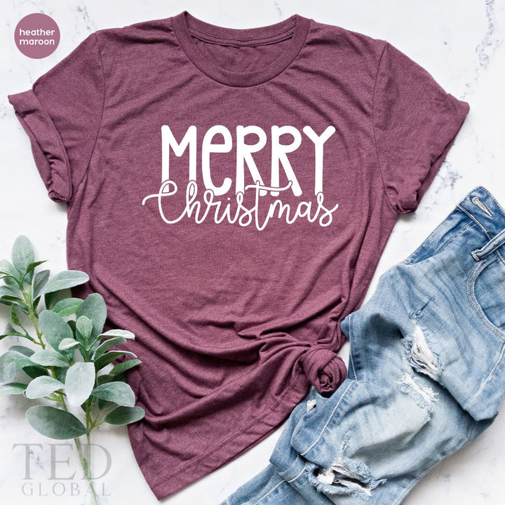 Cute MERRY Christmas T-Shirt, Happy Christmas T Shirt, Funny Family Christmas Shirts, Happy Winter Shirt, Gift For Christmas
