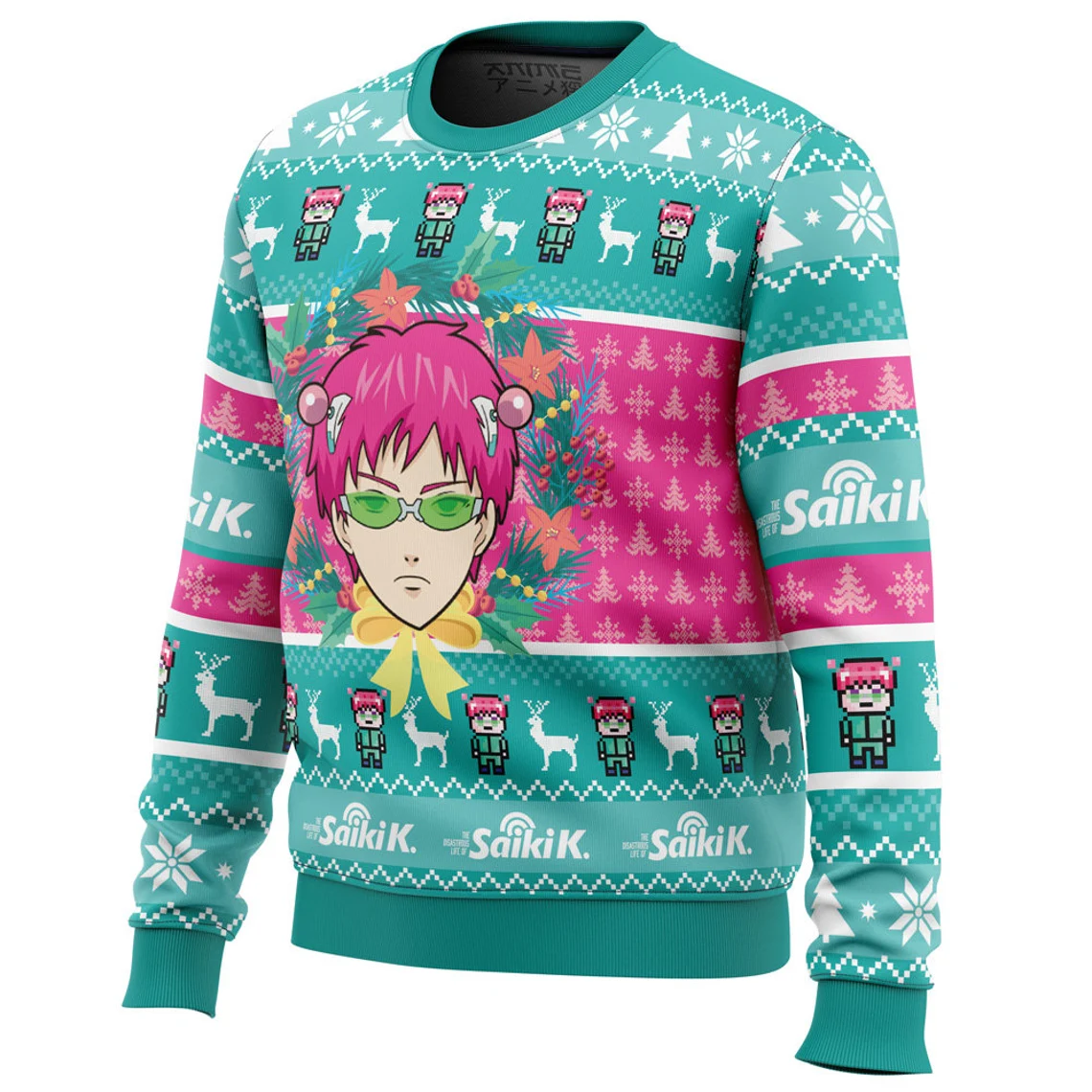 Kusuo Saikii Ugly Knitted Christmas Sweater