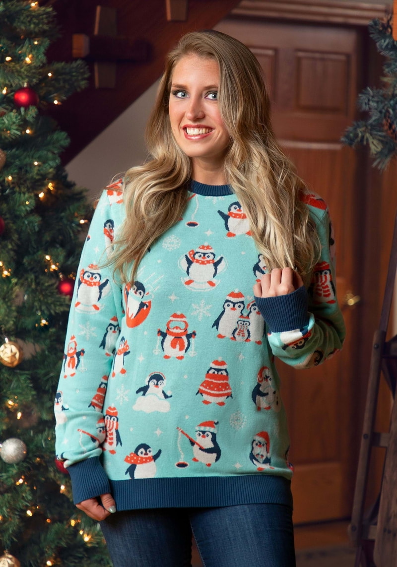 Adult Penguins Ugly Christmas Sweater