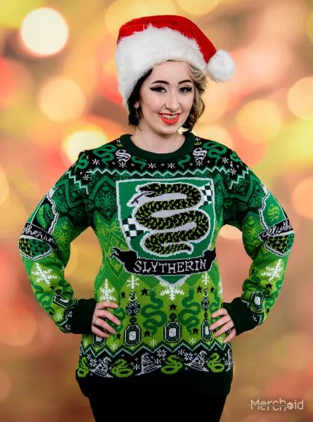 Slytherin Round The Christmas Tree Christmas Sweater