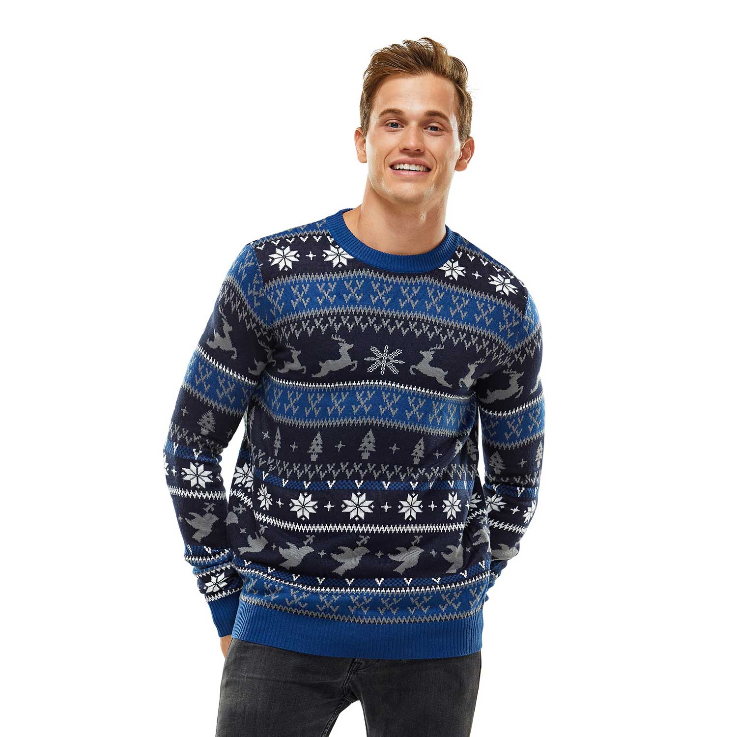 Traditional Fair Isle Classic Mens Funny Christmas Sweater