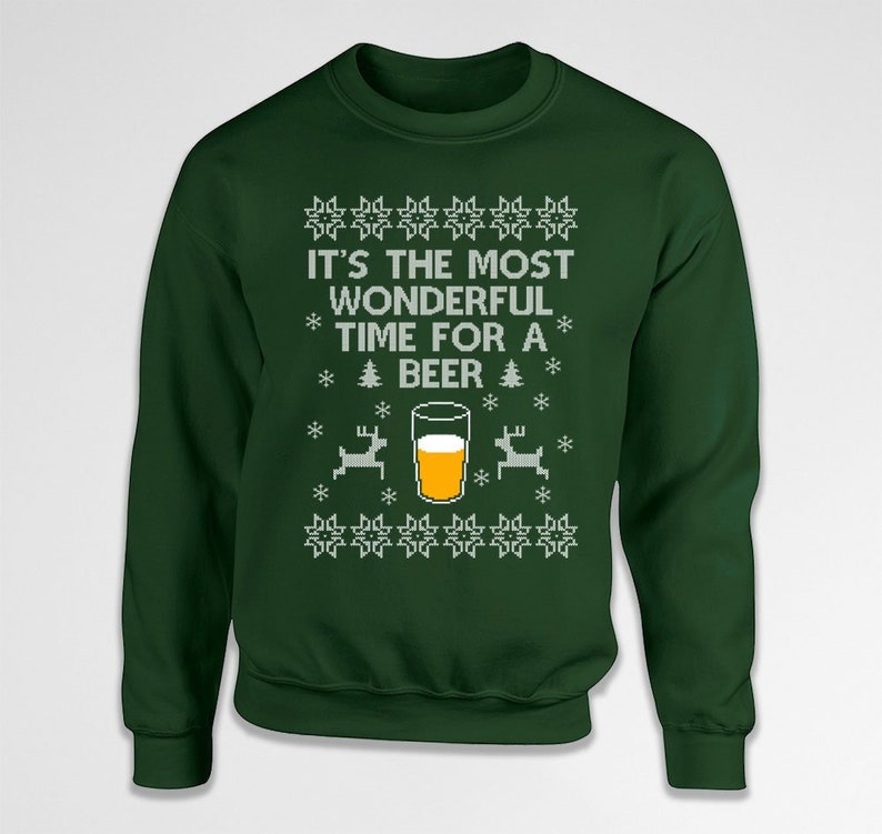 Ugly Christmas sweater beer lover