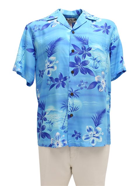Moonlight Scenic Blue Hawaiian Shirt