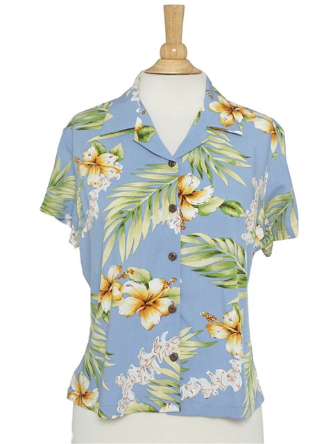 Tuberose Blue Hawaiian Shirt