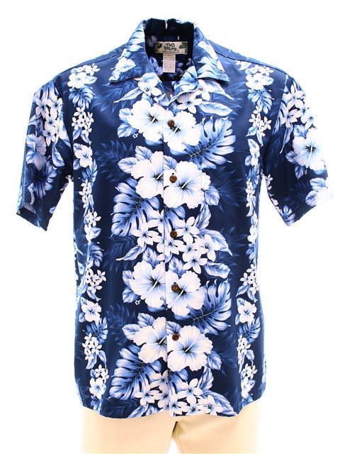 Panel Navy Hawaiian Shirt
