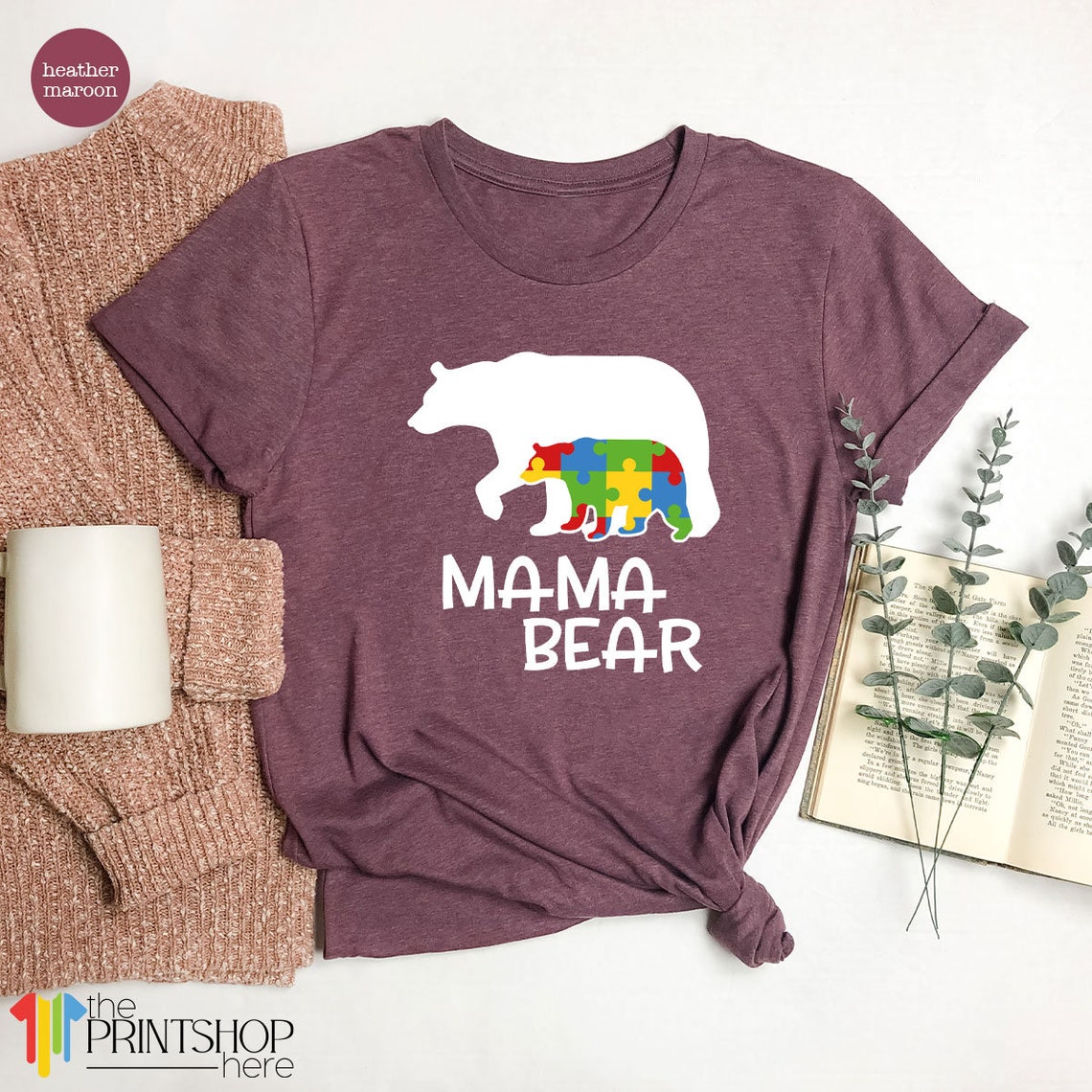 Autism Mama Bear Shirt, Autism Awareness Tee