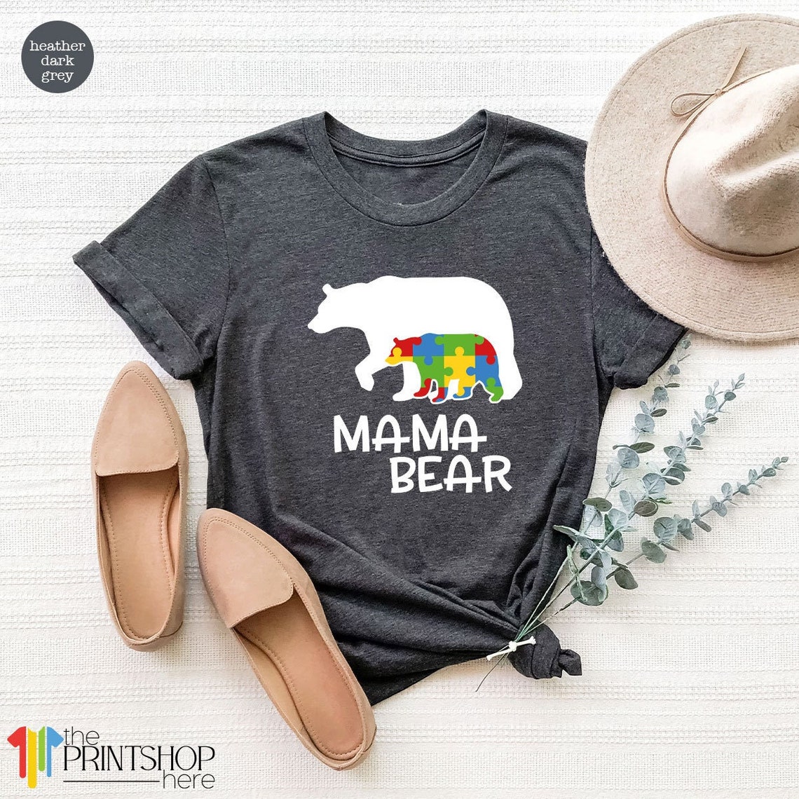 Autism Mama Bear Shirt, Autism Awareness Tee