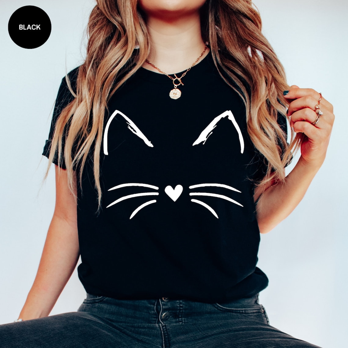 Cat Face Shirt for Women, Cat T Shirt for Her