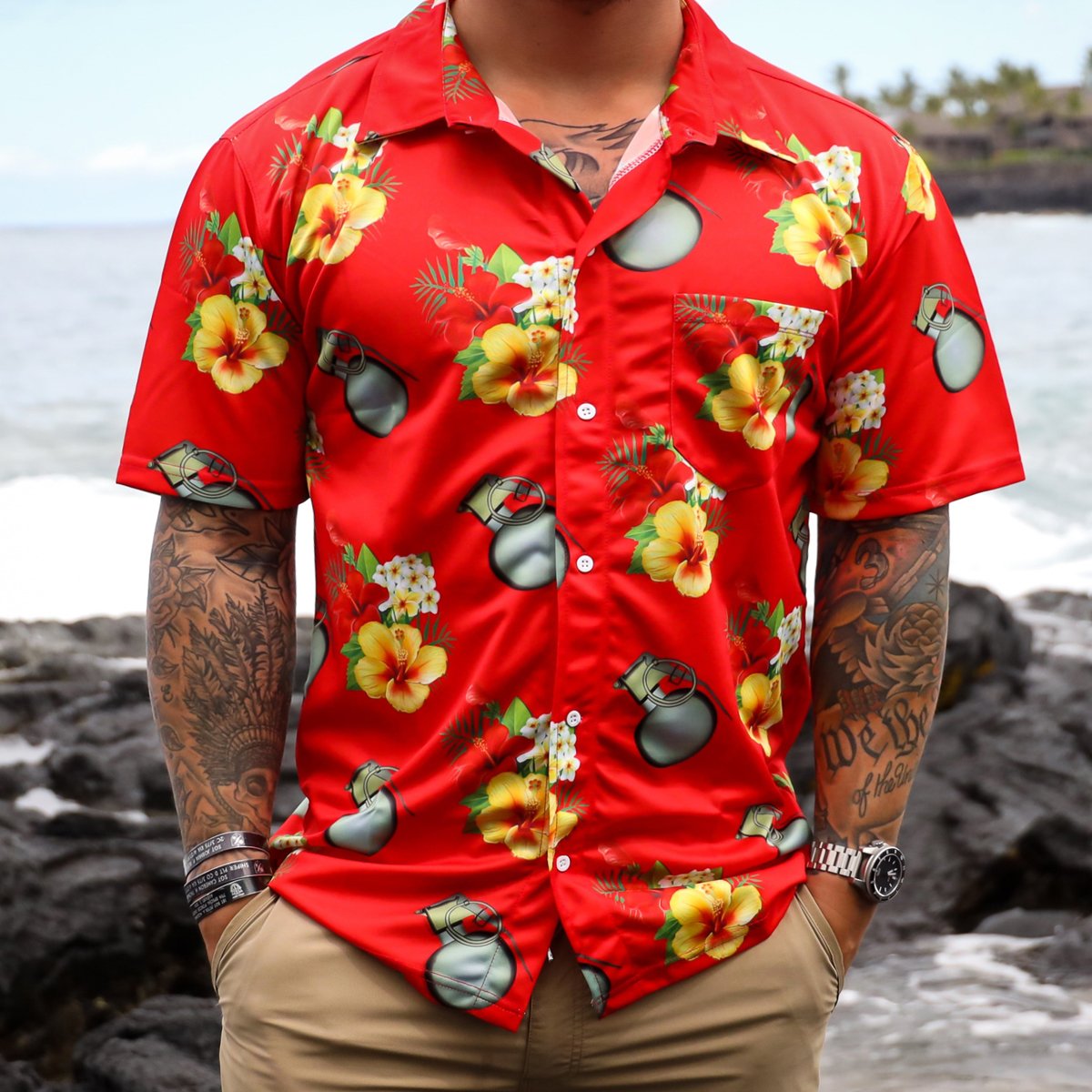 Aloha M67 Button Up Hawaiian Shirt