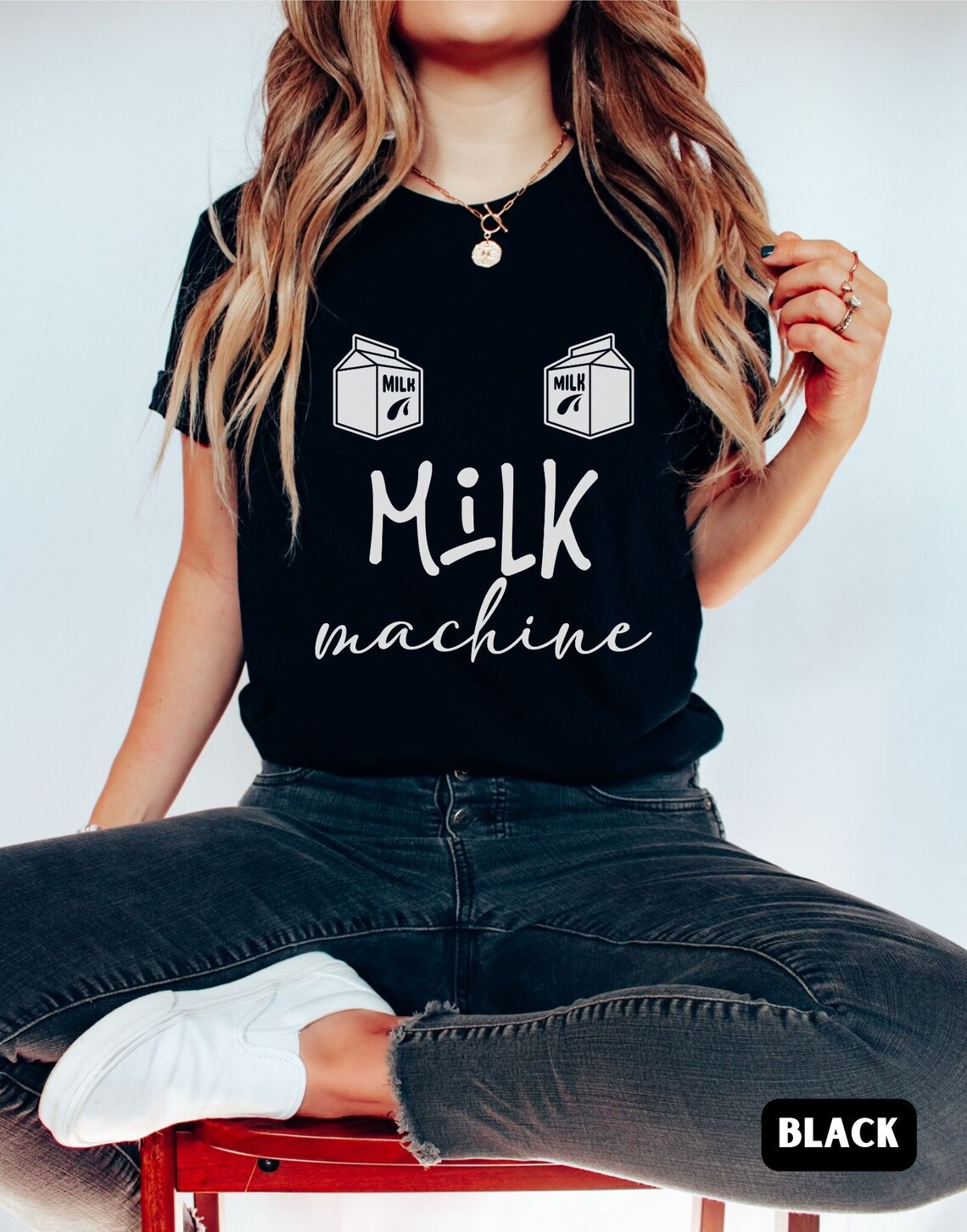 Milk Machine Shirt, Breastfeeding Mom