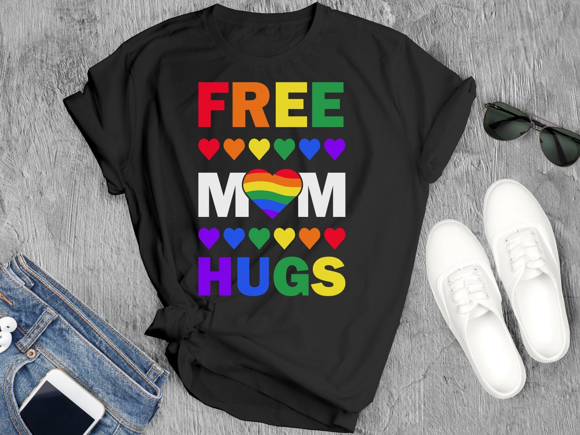 Rainbow Free Mom Hugs LGBT Pride