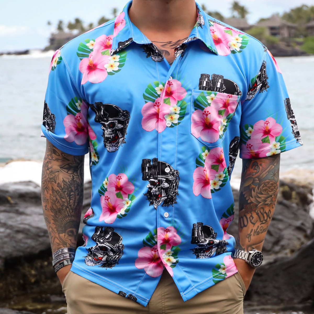 Aloha Slayer Button Up Hawaiian Shirt