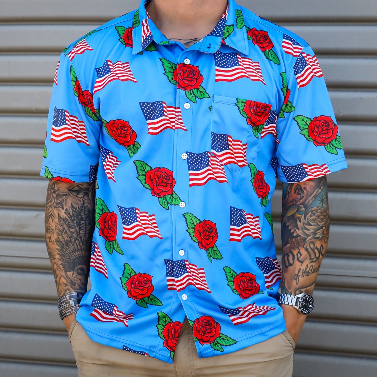 Aloha Americana Button Up Hawaiian Shirt