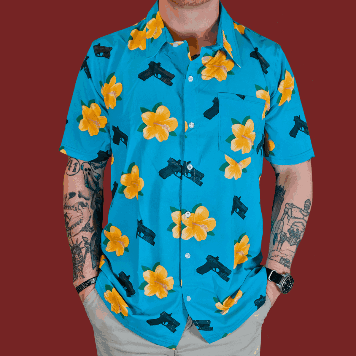 Aloha G19 Button Up Hawaiian Shirt