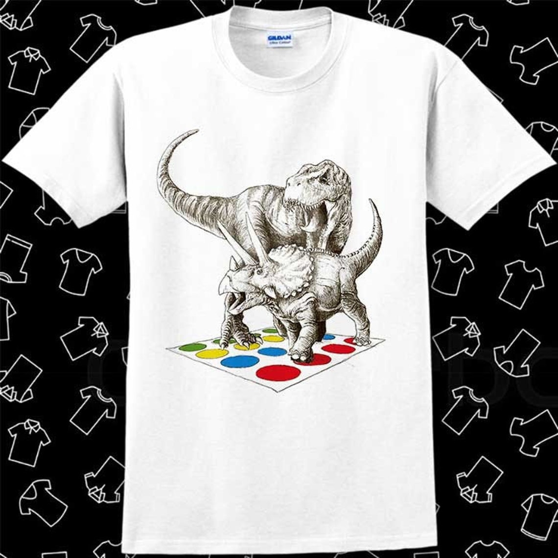 Dinosaur Trex vs Triceratops Fight Gamer Shirt