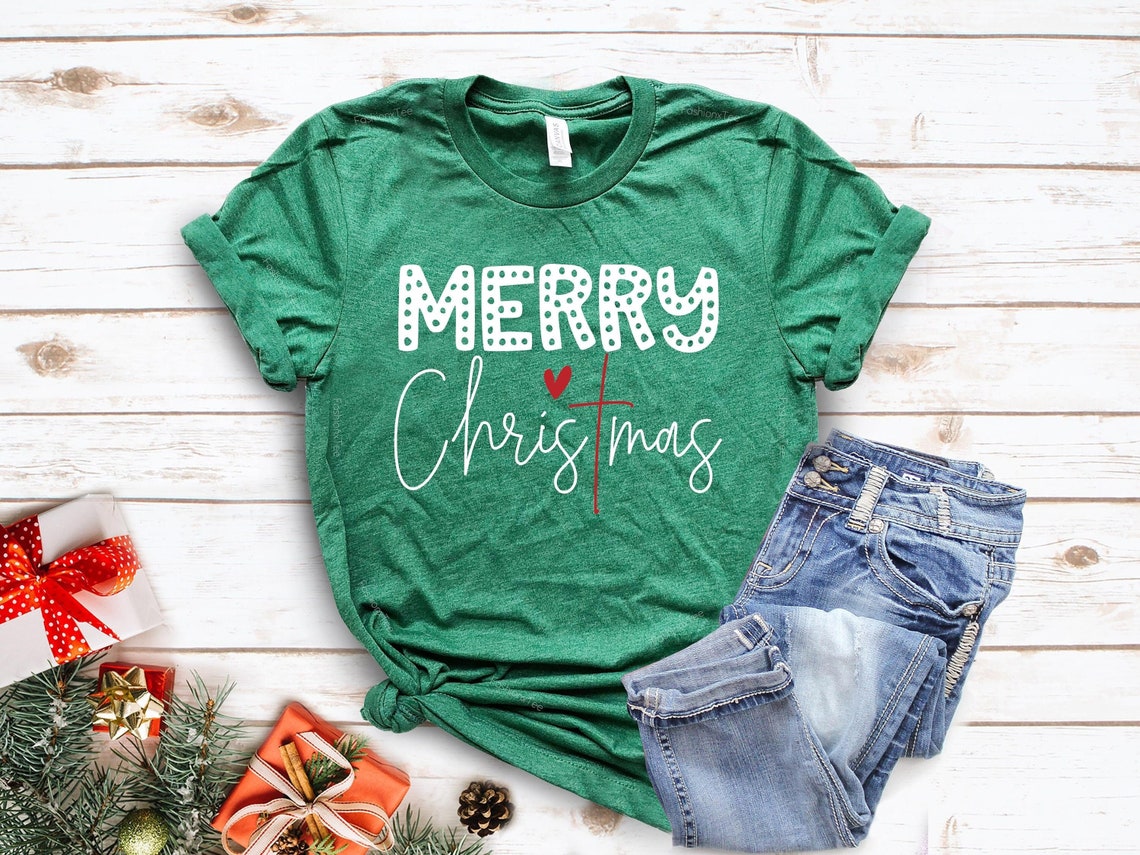 Merry Christmas Love Cross Shirt
