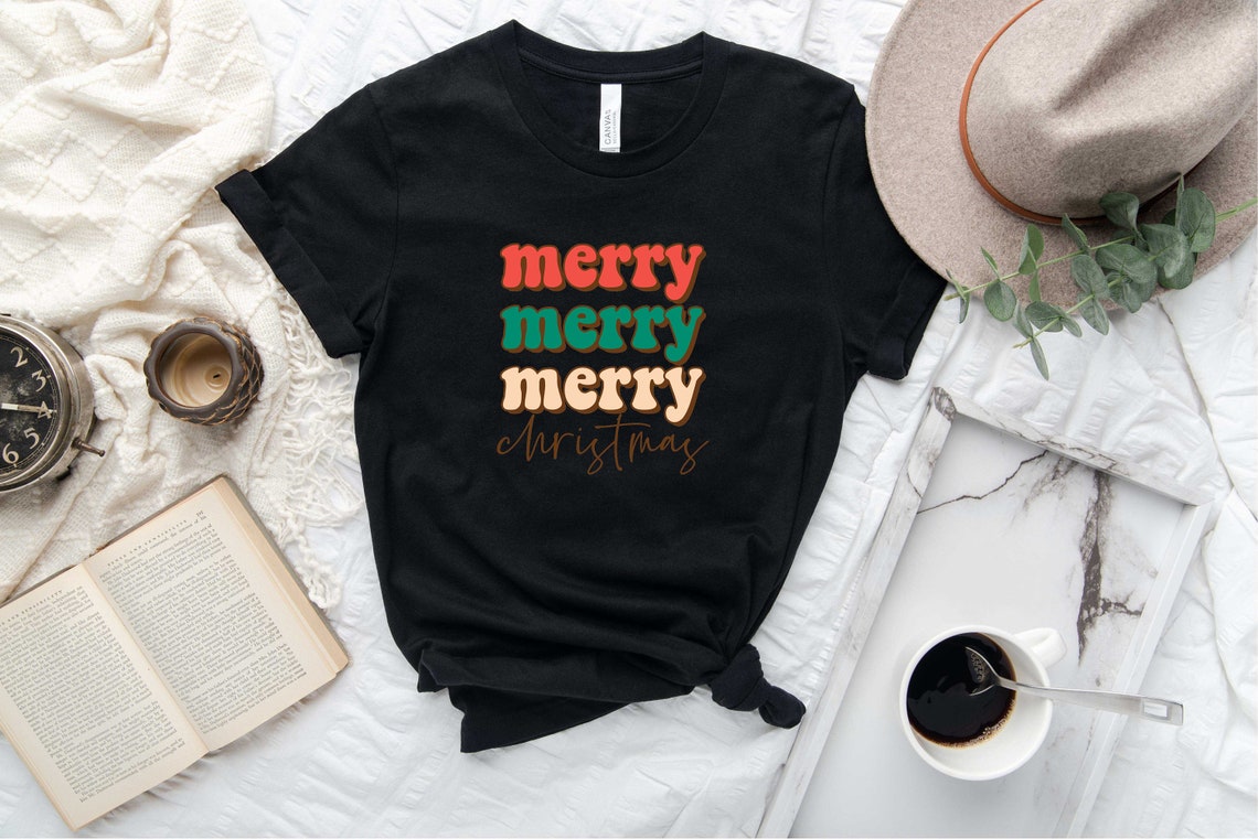 Vintage Groovy Merry Christmas Shirt