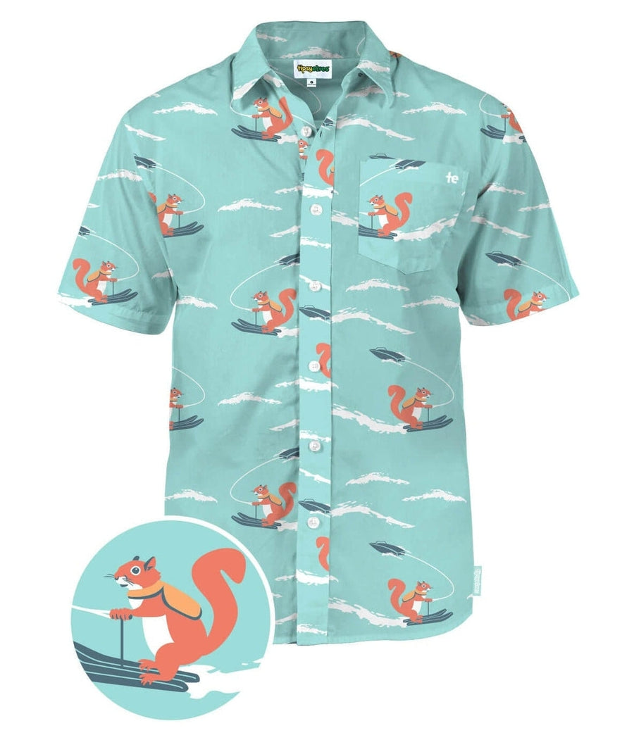 Squirrel On Water Skis Hawaiian Shirt