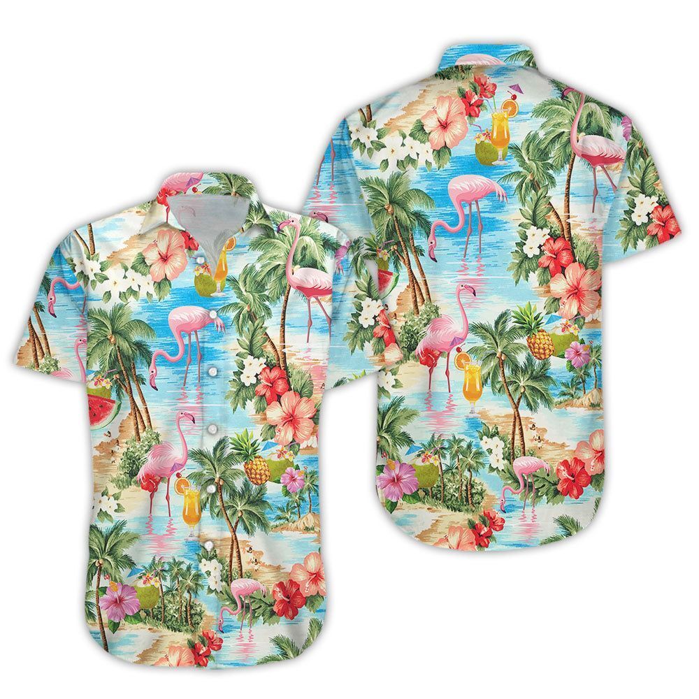 Aloha Flamingo 3D Hawaii Shirt 3D Summer Tropical Hawaiian Shirts ...