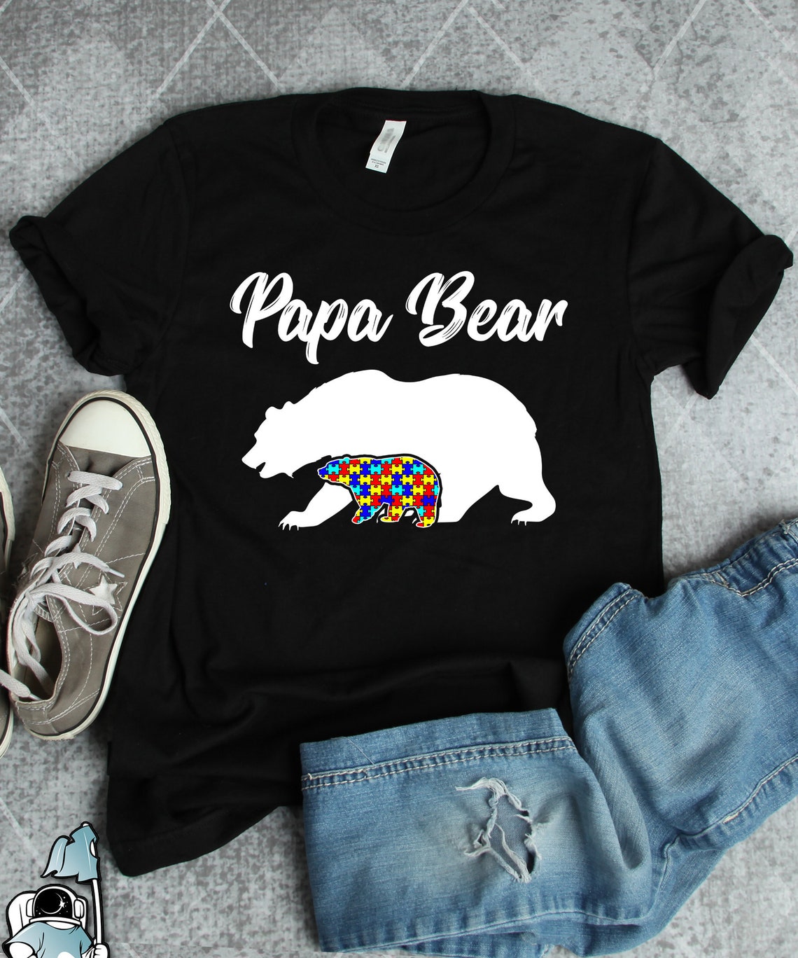 Autism Dad Shirt Papa Bear Autism Shirt