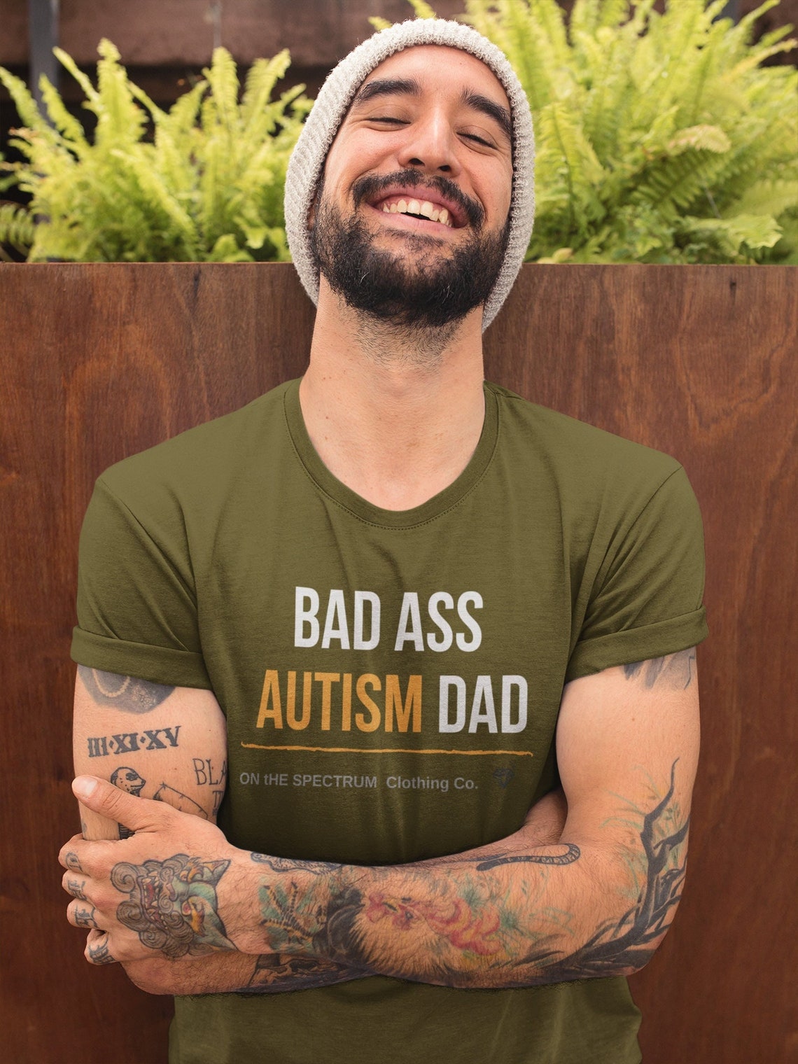 BAD ASS Autism Dad Men's Tri-Blend Shirt