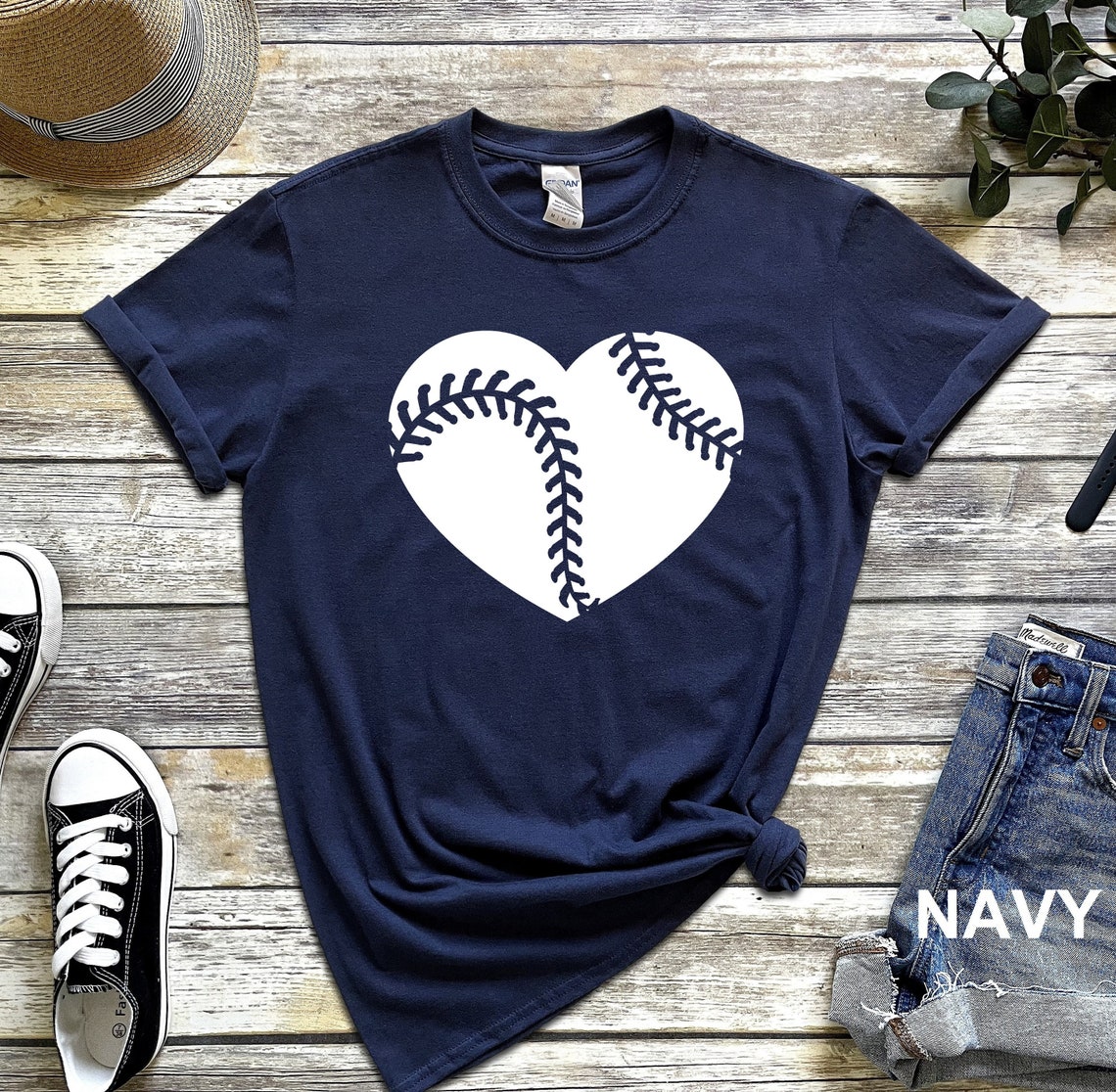 Baseball Heart Shirt , Mom Gift, Women's Baseball Shirt