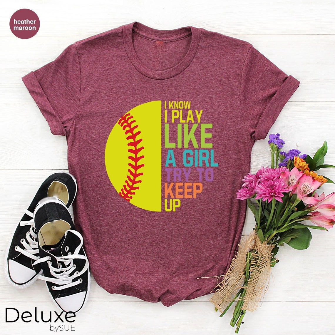 HappyHourTees Baseball Mom Shirt | Gift for Mom | Baseball Tee | Sports Mother Tshirt | Cute B-Ball Shirt Design | Mama Shirt