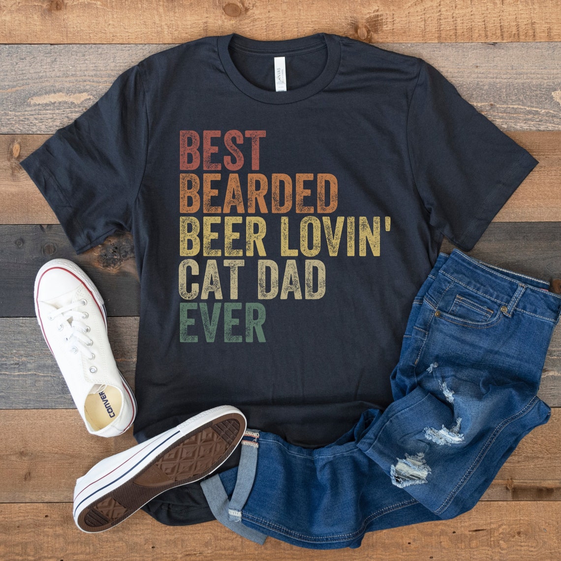 Best Bearded Beer Lovin' Cat Dad Ever, Cat Dad Shirt