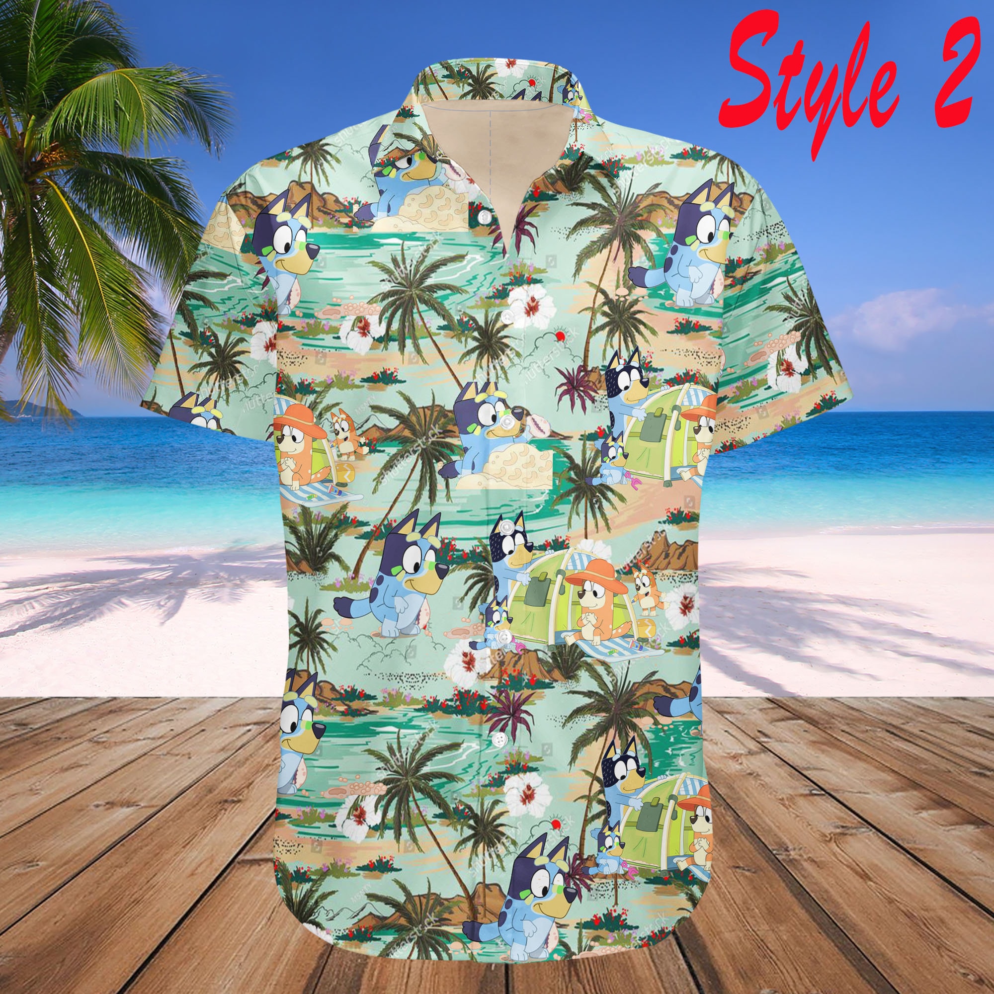 Blueys Family Goes To The Beach Hawaiian Shirt