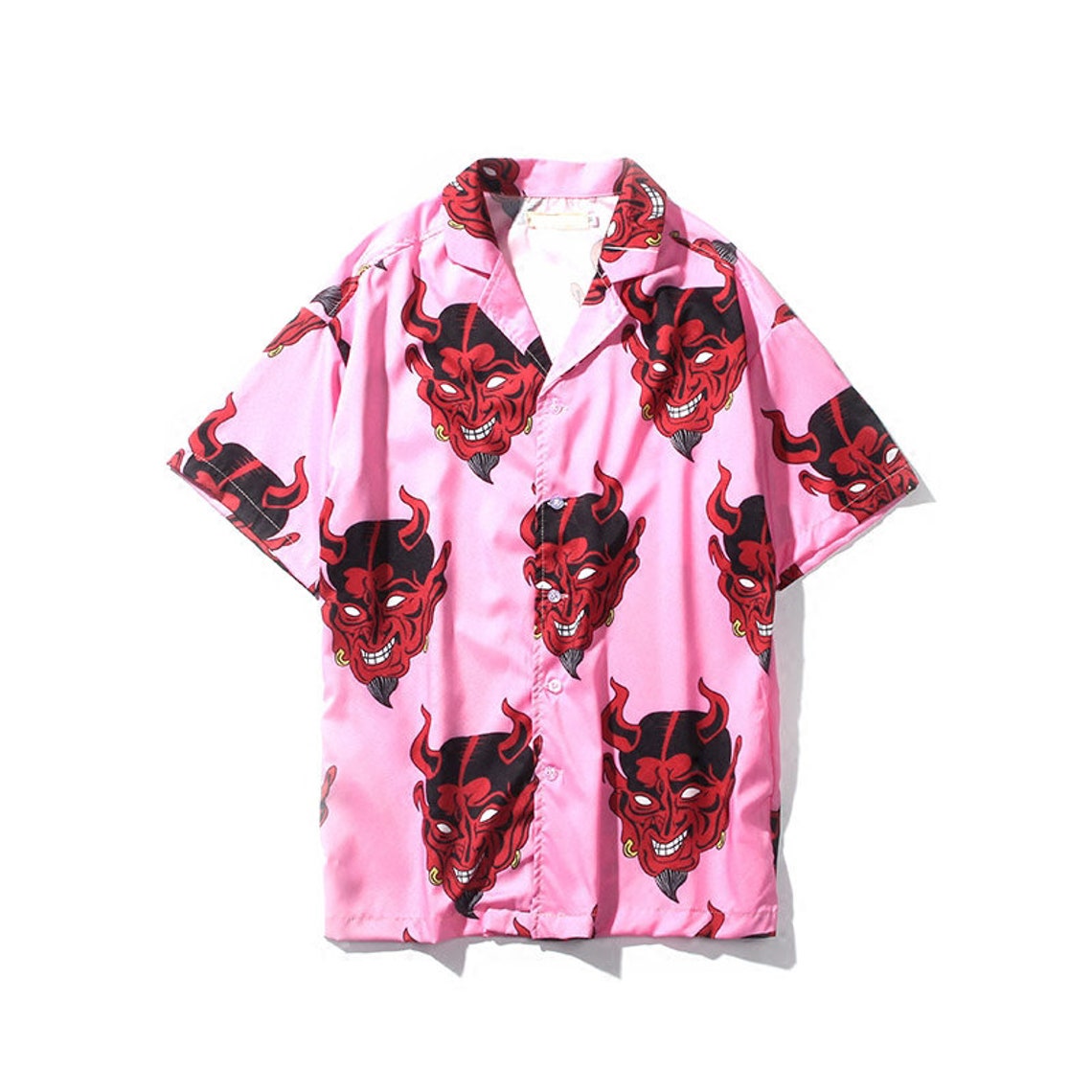 Demon Hawaiian Shirt in Pink