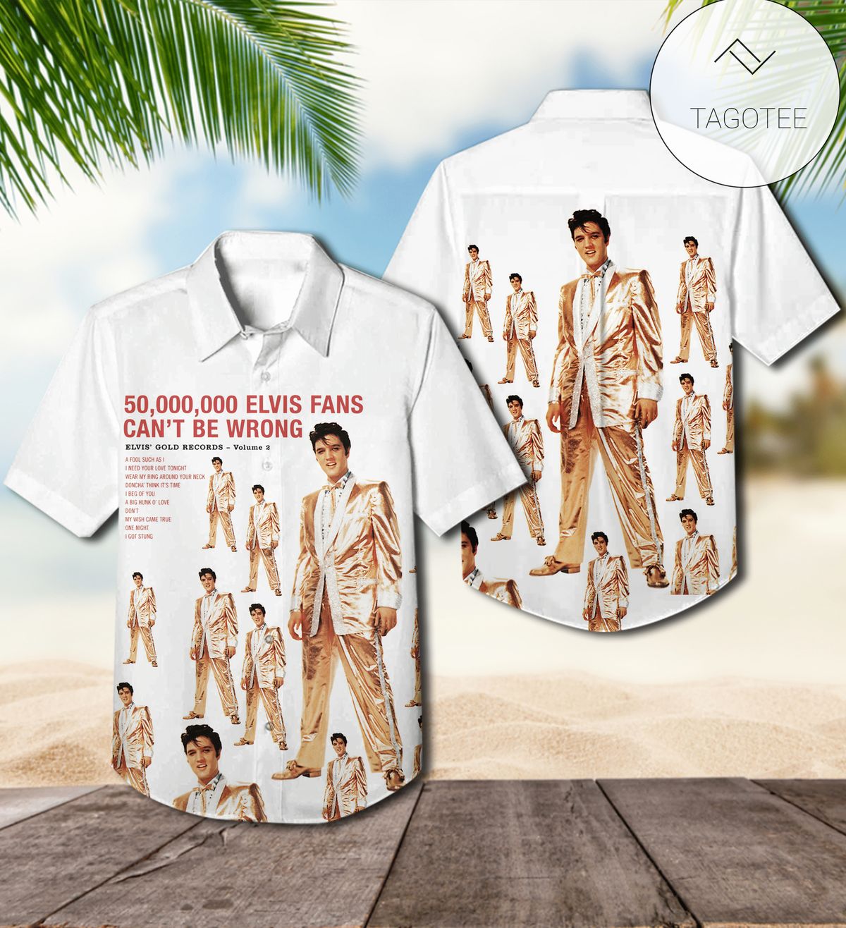Elvis Presley 50000000 Elvis Fans Cant Be Wrong Album Cover Hawaiian Shirt