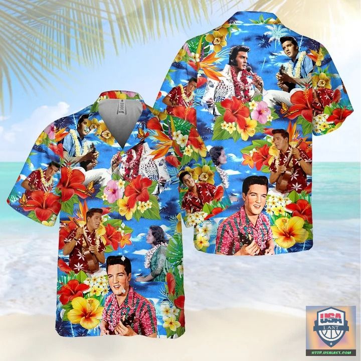 Elvis Presley Colorful Aloha Hawaiian Shirt