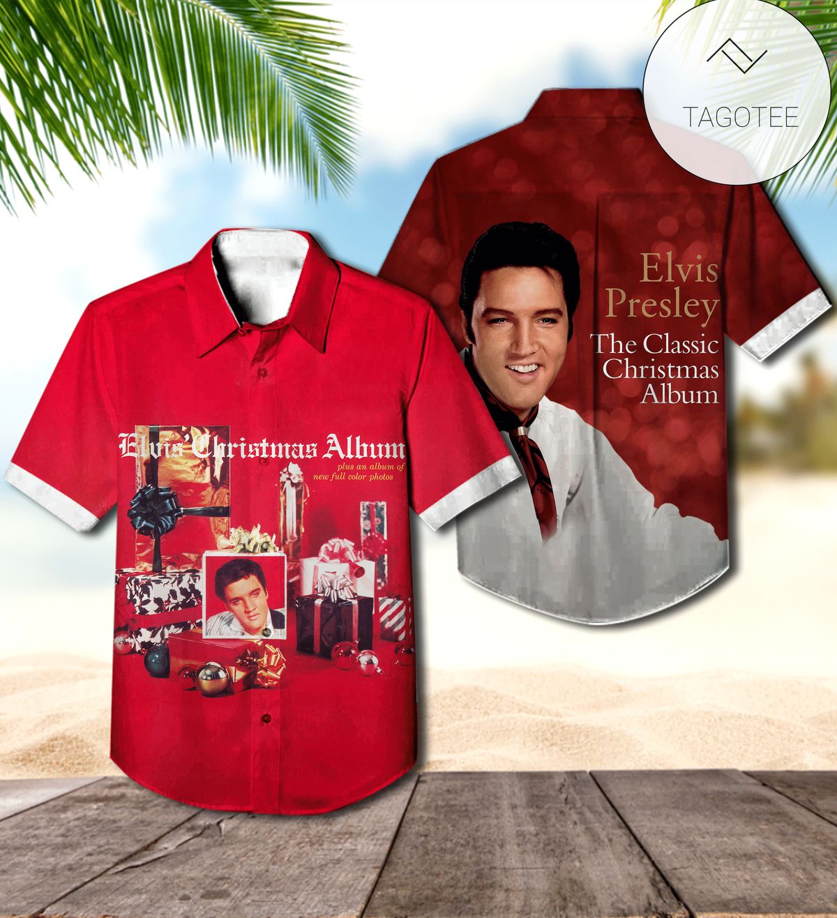 Elvis Presley Elvis Christmas Album Cover Hawaiian Shirt
