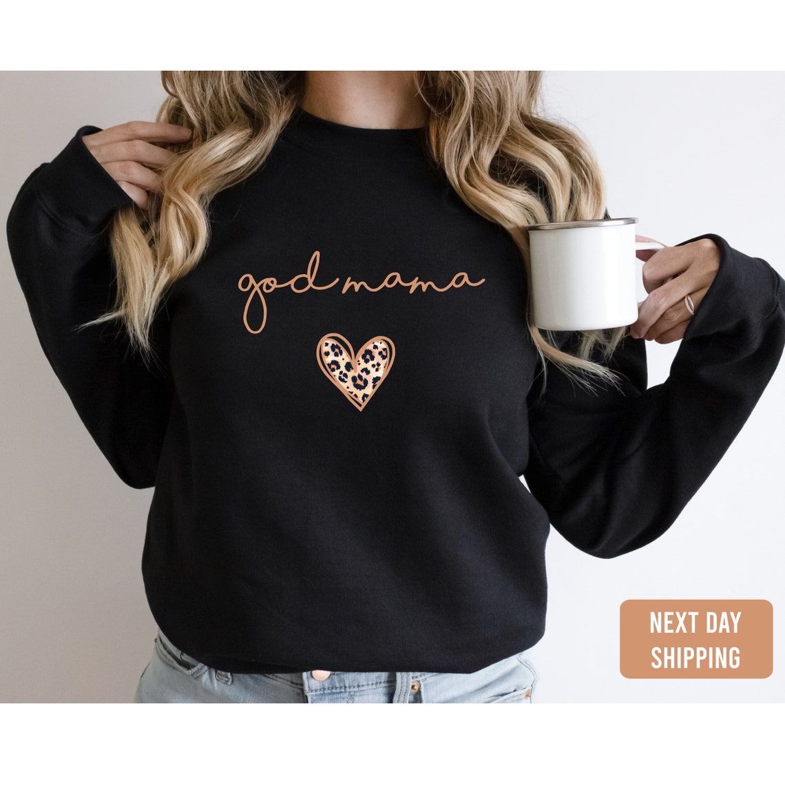 Godmama Leopard Heart Shirt