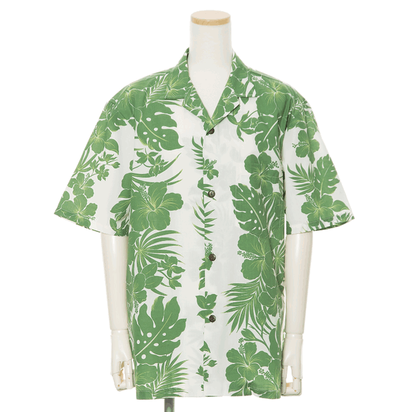 Green Hibiscus Hawaiian Shirt