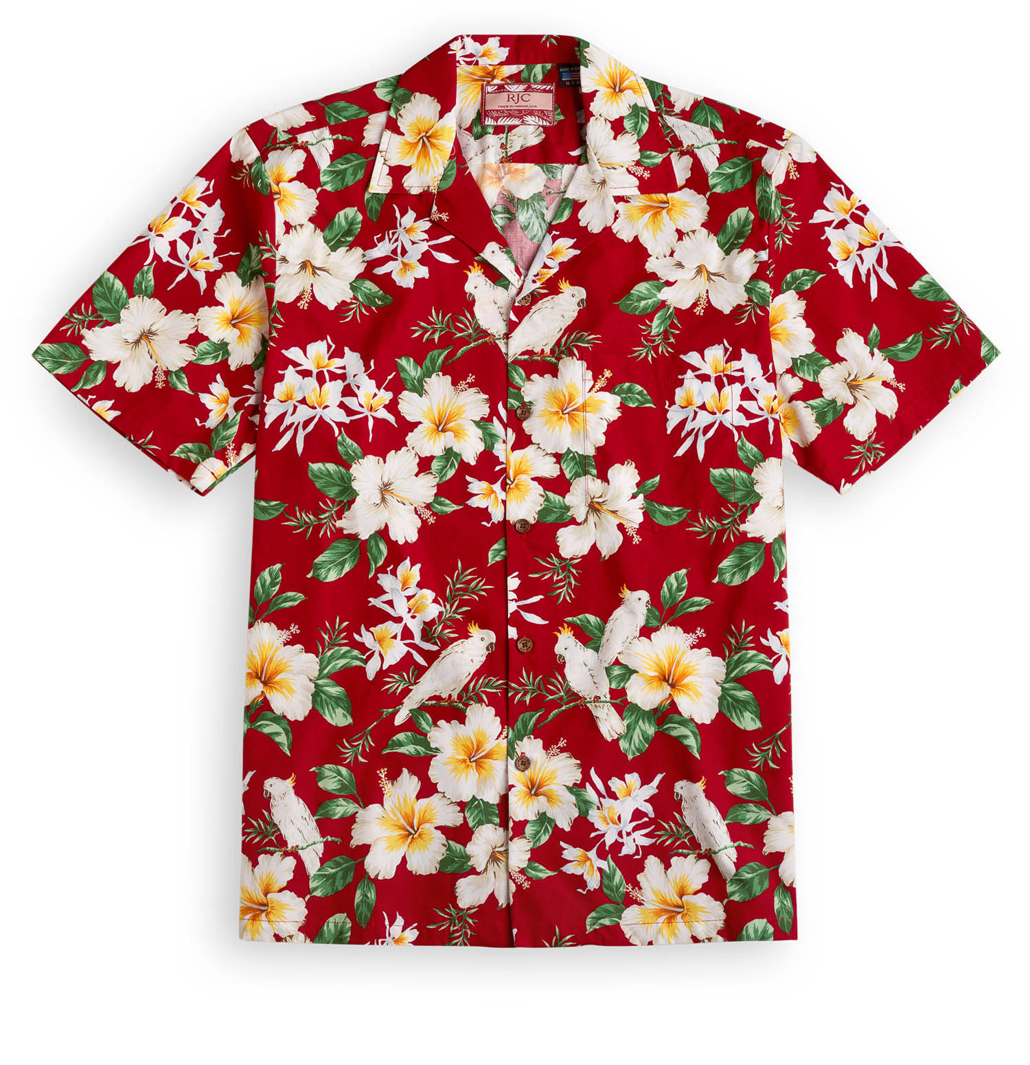 Kihapai Cockatoo Red Hawaiian Shirt