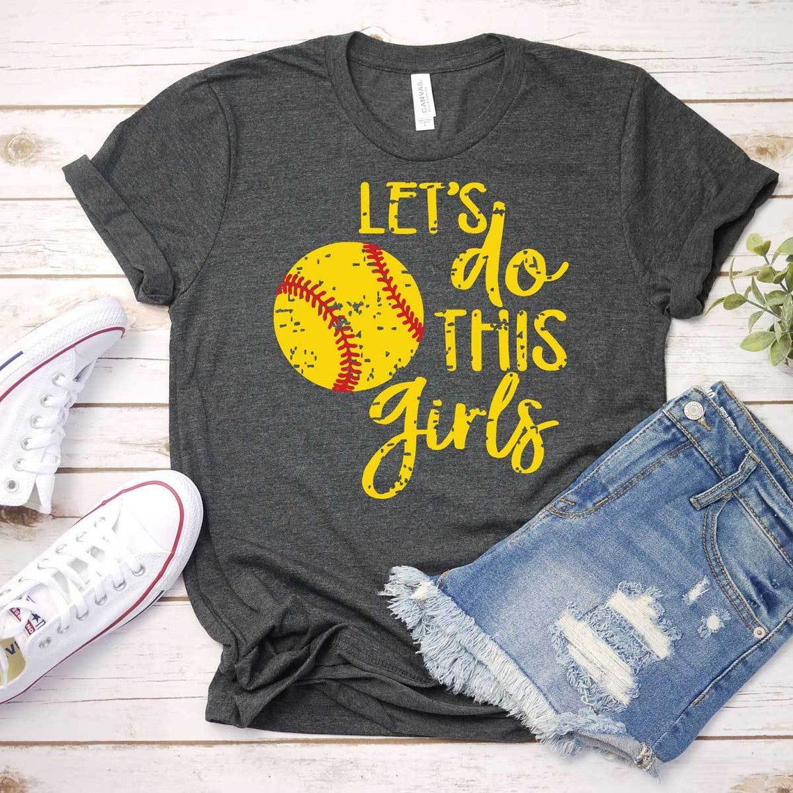 Let's Do This Girls Shirt, Softball Shirt