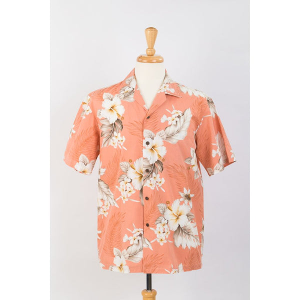 Matching Hibiscus Print Cotton Aloha Shirt