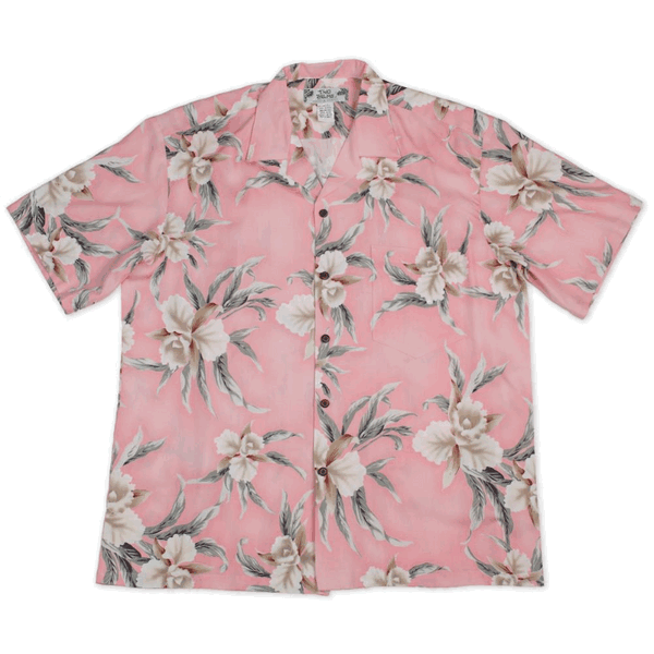 Pastel Pink Orchid Floral Print Shirt Pink