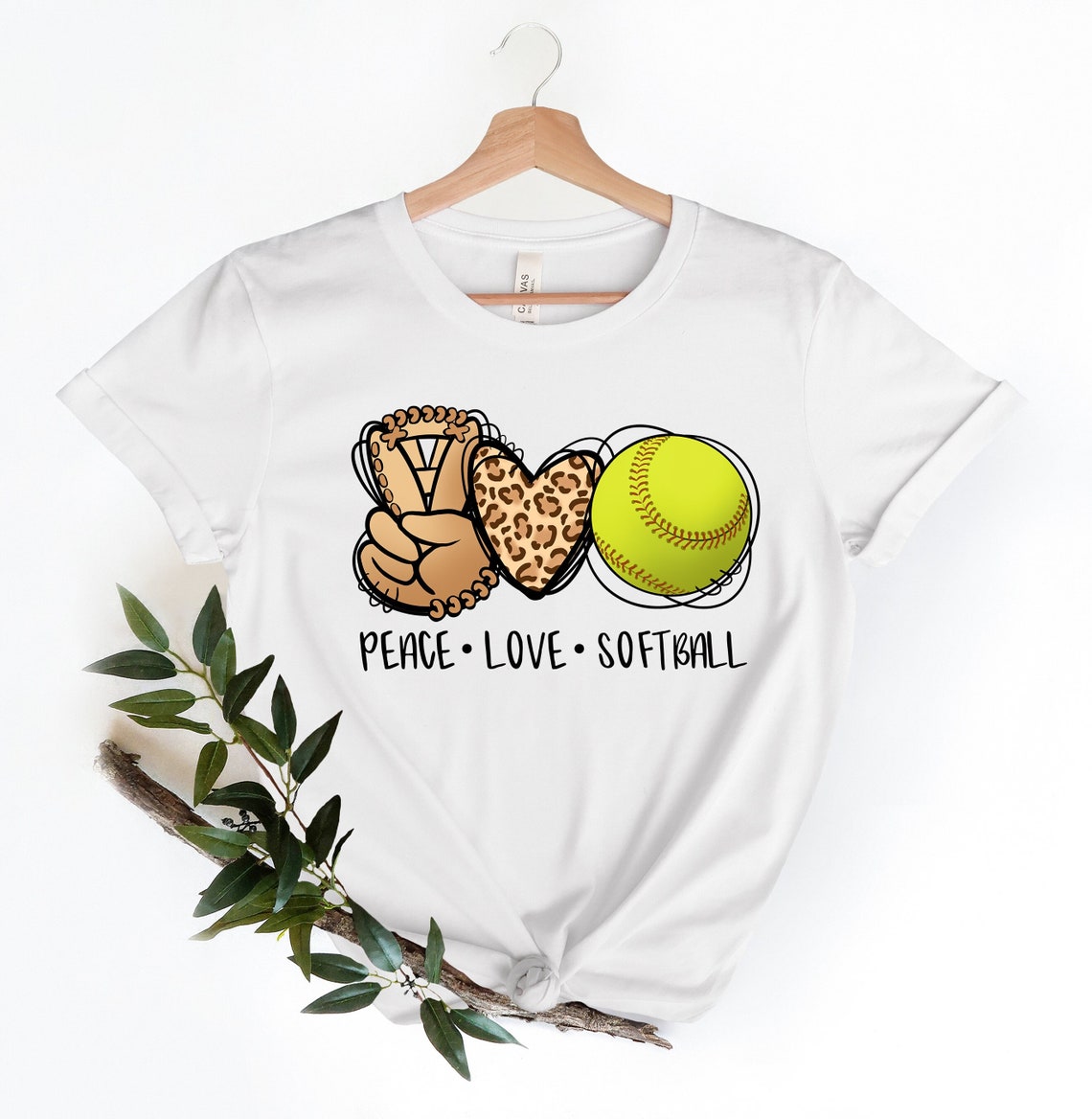 Peace Love Softball Shirt, Softball Mom Shirt