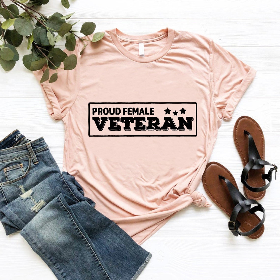 Proud Female Veteran Shirt, Patriotic Shirts for Women